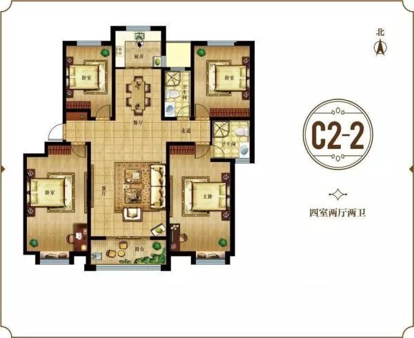 c2-2 4室2厅0厨2卫